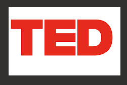 A red ted logo on top of a white background.
